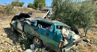 Kontrolden Çıkan Araç Şarampole Uçtu! Karı-Koca Hayatını Kaybetti