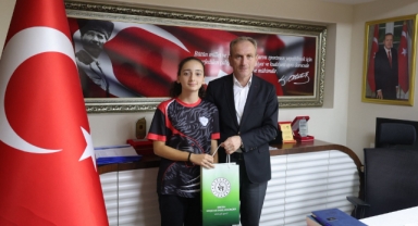 Müdür Ergün’den, Türkiye Şampiyonu Giresunlu Sporcuya Tebrik