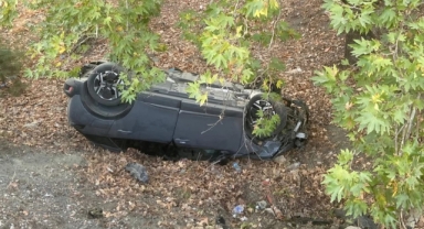 Otomobil şarampole yuvarlandı: 1 yaralı