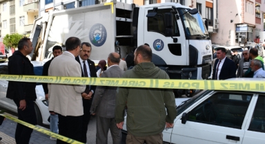 Samsun'da çöp kamyonunun altında kalan kişi hayatını kaybetti