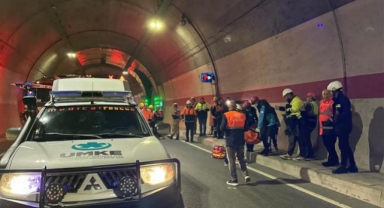 Yeni Zigana Tüneli'nde yangın tatbikatı