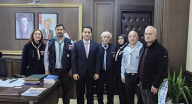 Dereli Kaymakamı Gövercin Misafirlerini Makamında Ağırladı