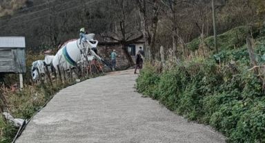 Espiye’de KÖYDES Projesi Kapsamında O Köy Beton Yola Kavuştu