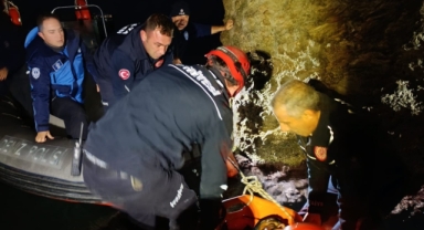 Falezlerden düşen şahıs AFAD ve itfaiye tarafından kurtarıldı