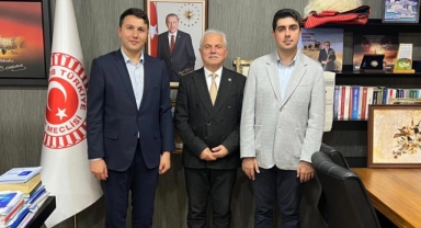 Kaymakam Haydaroğlu ve Kaymakam Güneyli’den Milletvekili Elmas'a Ziyaret