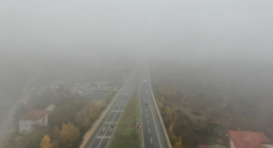 O kentte sis etkili oldu, görüş mesafesi 50 metreye kadar düştü