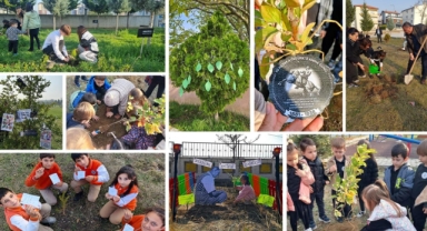 Okullarda fidanlar, 'Atatürk ve Vatan Sevgisi' mesajlarıyla toprağa bırakıldı