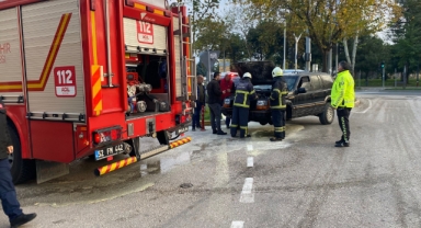 Ordu’da seyir halindeki otomobil alev aldı