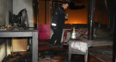 Ordu’da sobadan çıkan yangında anne ve oğlu yaralandı