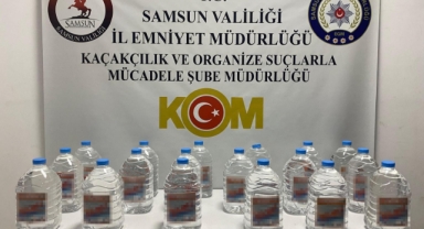 Samsun'da litrelerce etil alkol ele geçirildi