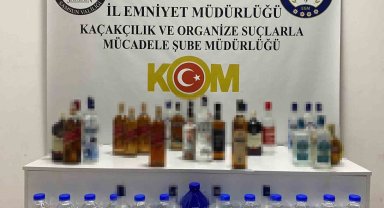 Samsun'da 28,1 litre sahte içki ve 35 litre etil alkol ele geçirildi