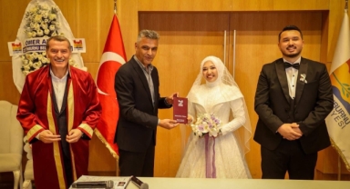 Yağlıdere Belediye Başkanı İbaş, Genç Çiftlerin Mutluluğuna Ortak Oldu
