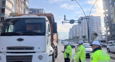 Beton mikserleri ve hafriyat kamyonlarına dron destekli denetim