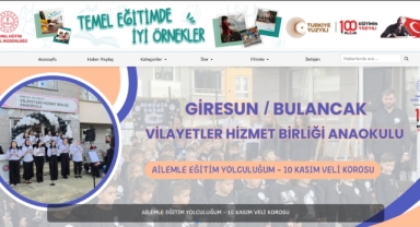 Bulancak Vilayetler Hizmet Birliği Anaokulu “Temel Eğitimde İyi Örnekler” Projesinde Yer Aldı