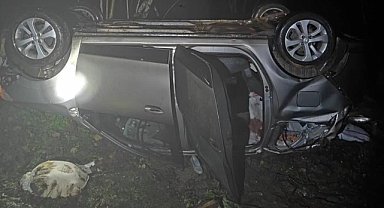 Giresun'da Feci Kaza! Kontrolden Çıkan Araç Uçuruma Yuvarlandı