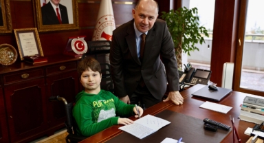 Giresun Valisi Serdengeçti, Genç Kalemi Makamında Ağırladı