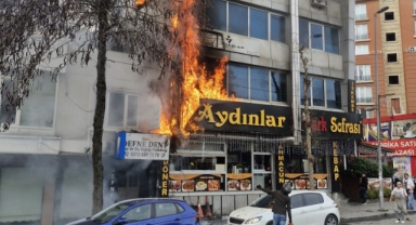 İş hanında korkutan yangın