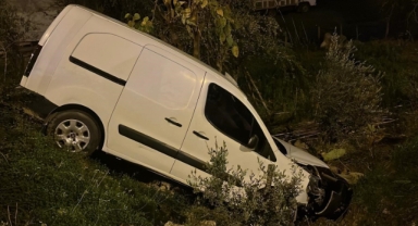 Kamyonet şarampole yuvarlandı: 1 yaralı