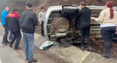 Kontrolden Çıkan Araç, Takla Attı