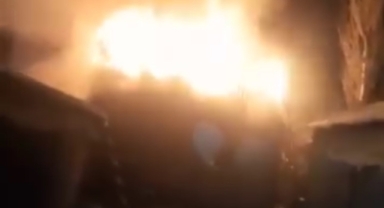 Korku dolu anlar! Kalorifer kazan dairesi cayır cayır yandı