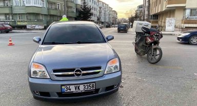 Otomobil ile motosiklet çarpıştı: 1 yaralı