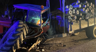 Traktör ile cipin çarpıştığı kazada 3 kişi yaralandı