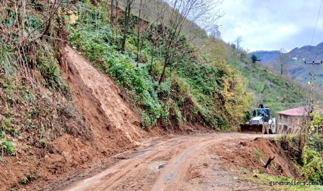 Yağışlar Heyelan Getirdi, Giresun İl Özel İdaresi Ekipleri Engel Tanımadı