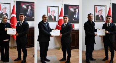 Çamoluk’ta Öğretmenlere Başarı Belgesi Takdimi