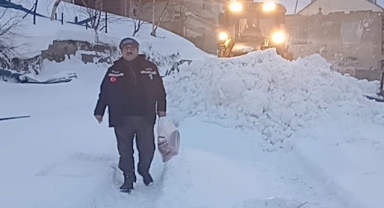 Giresun'da kar altındaki yaylalarda hayvanlar için seferberlik!