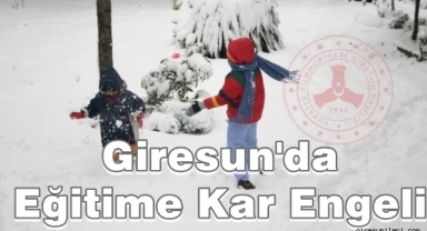 Giresun’da yoğun kar yağışı nedeniyle bazı okullarda eğitime ara verildi