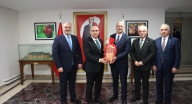 Giresun Valisi Mustafa Koç'a TBMM'den Hayırlı Olsun Ziyareti