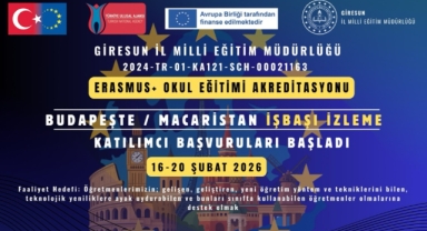 Giresunlu Öğretmenlerin, Budapeşte İşbaşı Gözlem Başvuru Sonuçları Açıklandı