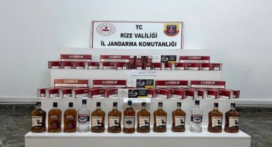 Kaçakçılık operasyonunda bandrolsüz sigara ve alkol ele geçirildi