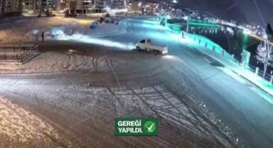 Karda drift yaptı ceza yağdı