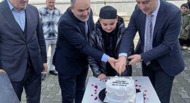 Samsun'da genç hafız dualarla 'ıslatıldı'