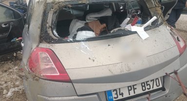 Takla atan otomobilin sürücüsü yaralandı