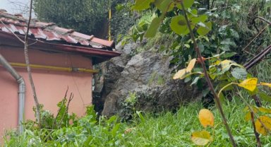 Zonguldak'ta heyelan nedeniyle iki evde hasar oluştu