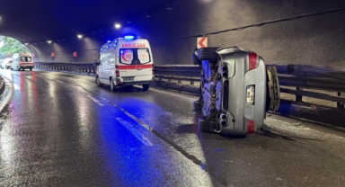Çömlekçi Tüneli'nde kaza: 2 yaralı