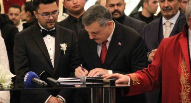 İçişleri Bakanı Mustafa Çiftçi, Çorum'da nikah şahidi oldu