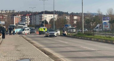 Otomobilin çarptığı kadın ağır yaralandı