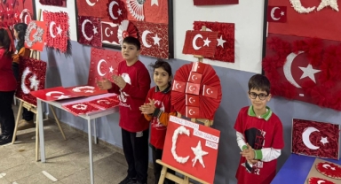 Yeşilgiresun İlkokulu’nda Bayrak Sevgisi Sergisi Açıldı