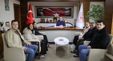 Başarılı sporculardan Müdür Ergün'e Ziyaret