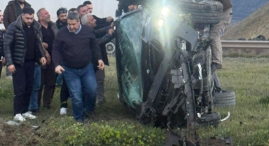 Cip ile otomobil çarpıştı: 1 yaralı