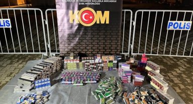 Çok sayıda kaçak elektronik sigara tütünü ele geçirildi