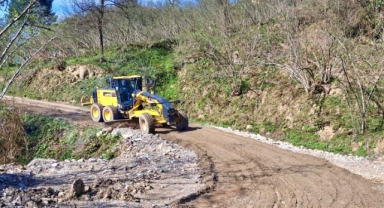 Giresun’da Köy Yollarında Hummalı Çalışma