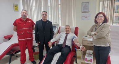 Giresun'un Eski Emniyet Müdürü Aktaş’tan 23’üncü kan bağışı
