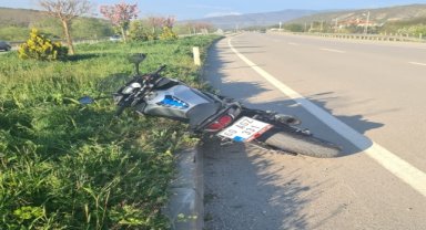 Devrilen motosikletin sürücüsü öldü 