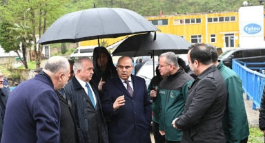 Giresun Batlama Vadisi'nde Taşkın Kontrol ve Köprü İnşaatları İncelendi