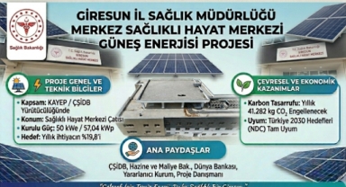Giresun’da Yenilenebilir Enerji Hamlesi Sağlık Alanına Taşındı