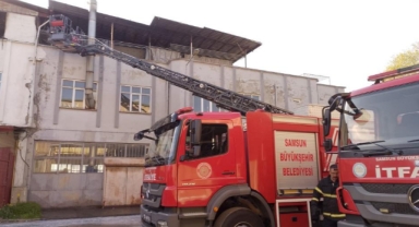Halı yıkama atölyesinde çıkan yangın söndürüldü